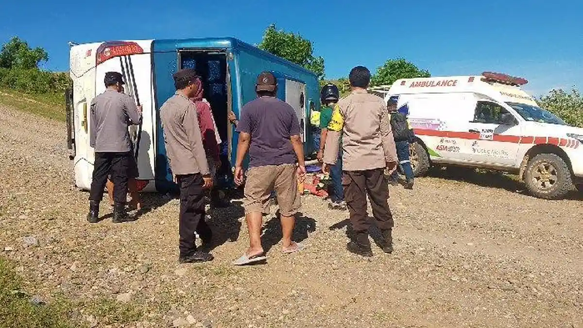 Kecelakaan Maut Bus Pekerja Tambang di Sumbawa NTB: 2 Korban Tewas dan 11 Lainnya Luka-luka