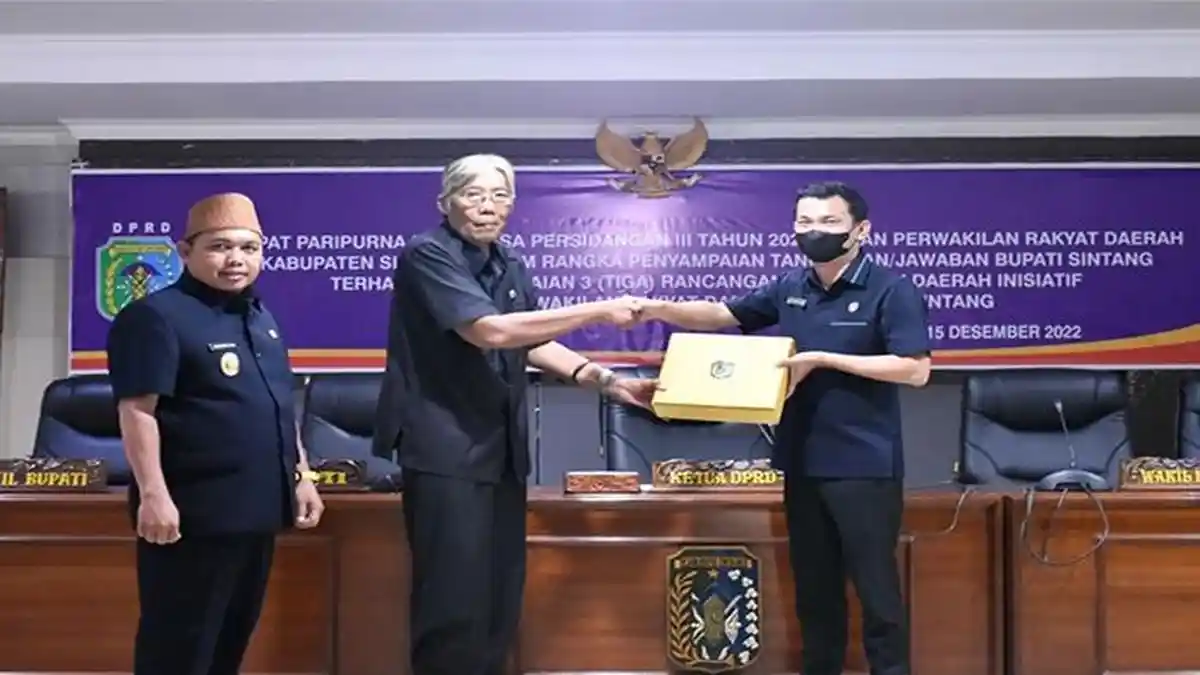 Pemkab Sintang Setujui 3 Raperda Inisiatif DPRD