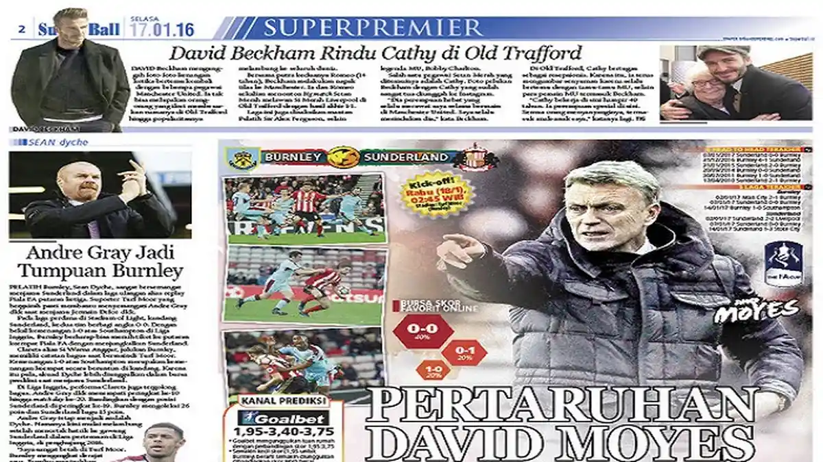 David Moyes Butuh Kemenangan di Laga Kontra Burnley