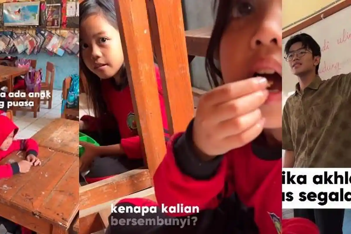 Guru Taufan Terenyuh Lihat Murid-murinya Makan di Kolong Meja, Rupanya Ada yang Puasa: Kasihan Pak