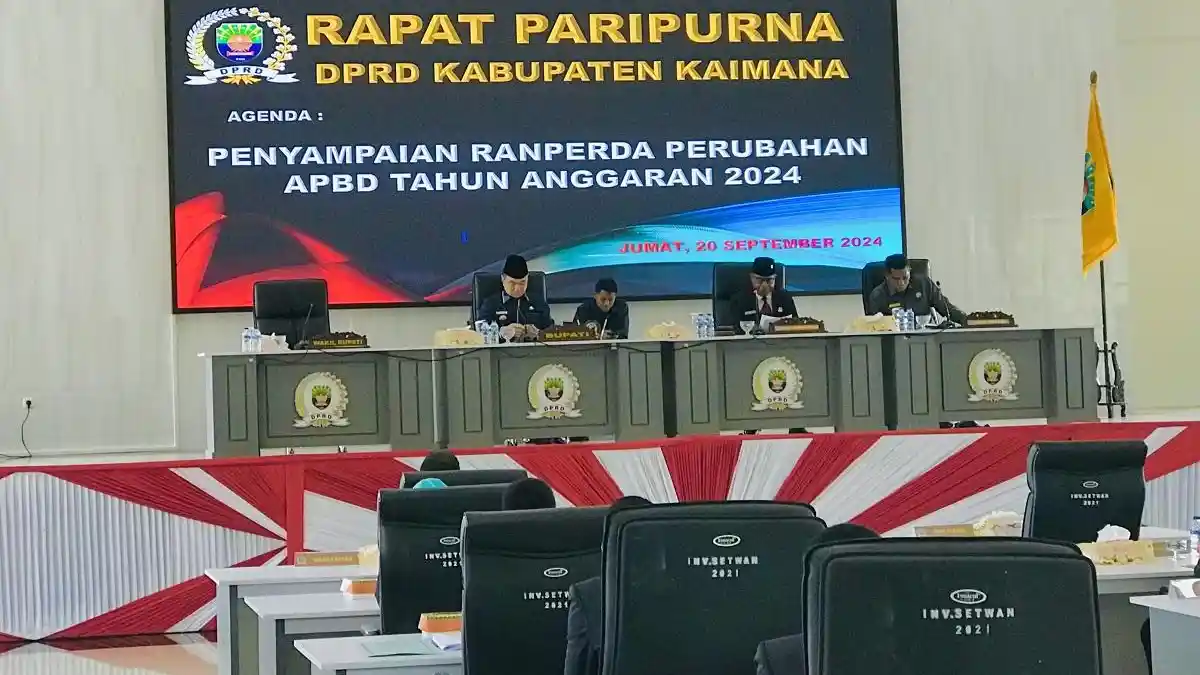 DPRD Kaimana Gelar Paripurna Penyampaian Ranperda Perubahan APBD 2024