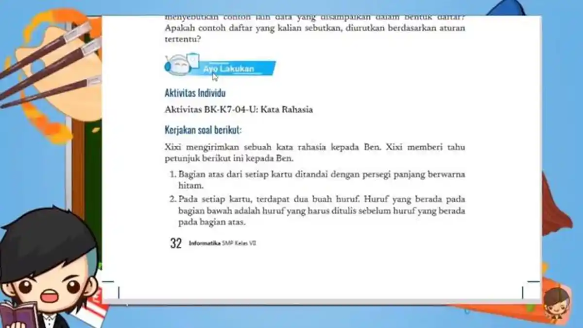 Kunci Jawaban Informatika Kelas 7 SMP/MTs Halaman 32-33 Semester 1 Tahun 2023 Kurikulum Merdeka