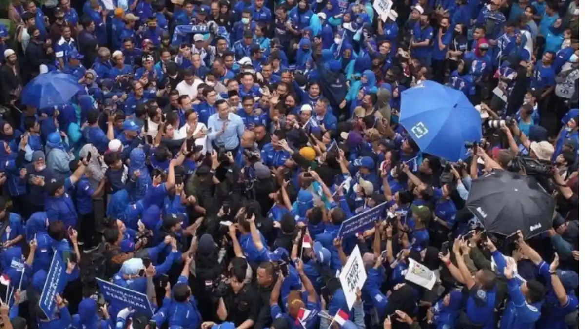 349 Hari Menuju Pemilu - Pilpres 2024: AHY Posting Foto Anies Bersama Massa Demokrat