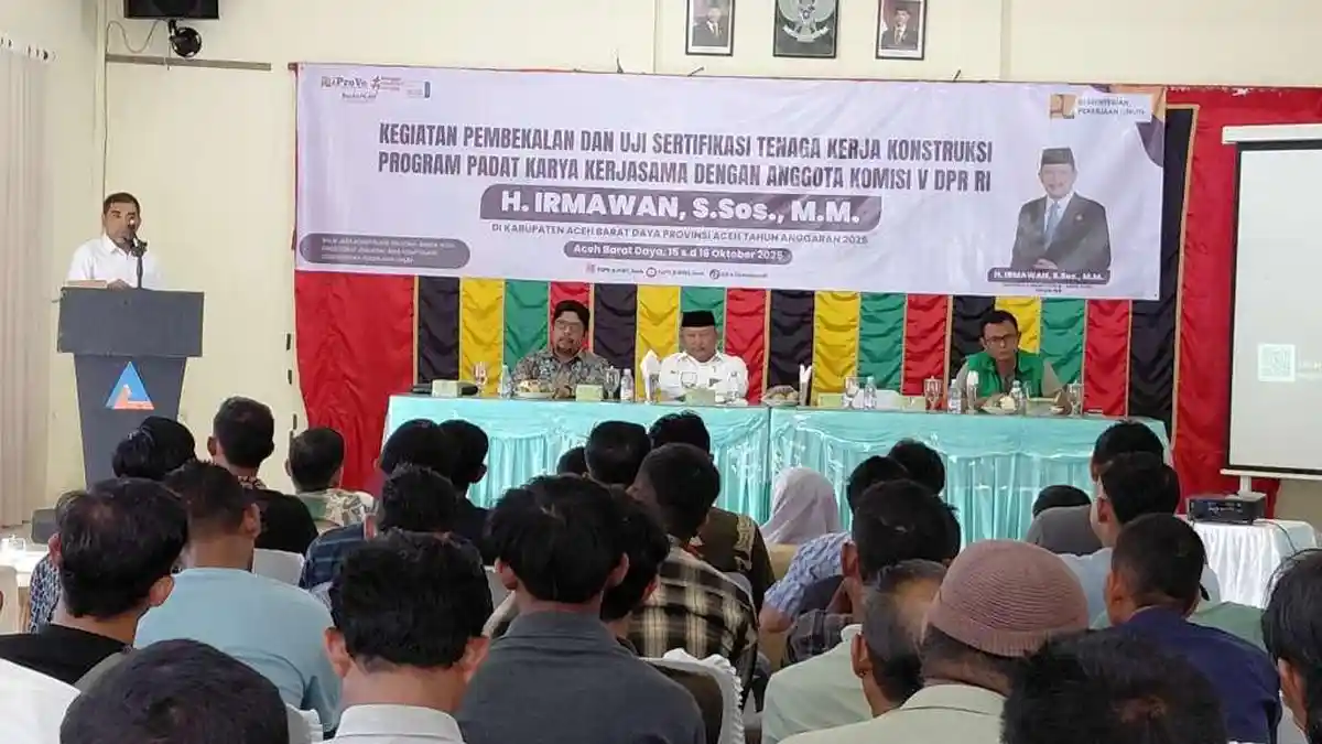 Plt Sekda Abdya: Sertifikasi Tenaga Kerja Konstruksi Menjadi Kebutuhan Mendesak 