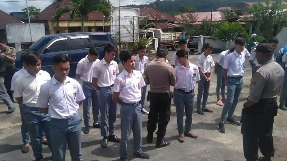 17 Siswa Kedapatan Bolos Sekolah, Begini Tindakan Polsek Langowan