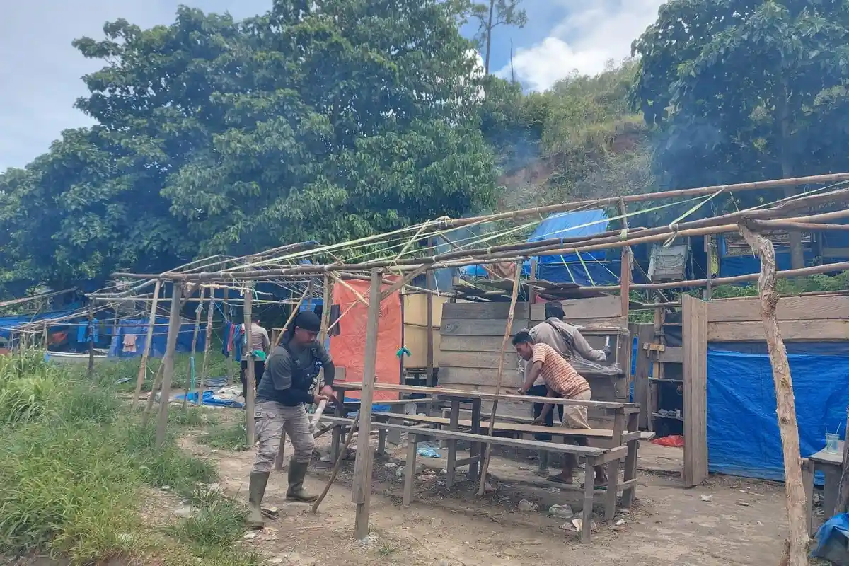 Lagi, Ratusan Bak Rendaman Penambang di Sungai Anahoni Gunung Botak Dibongkar Polisi