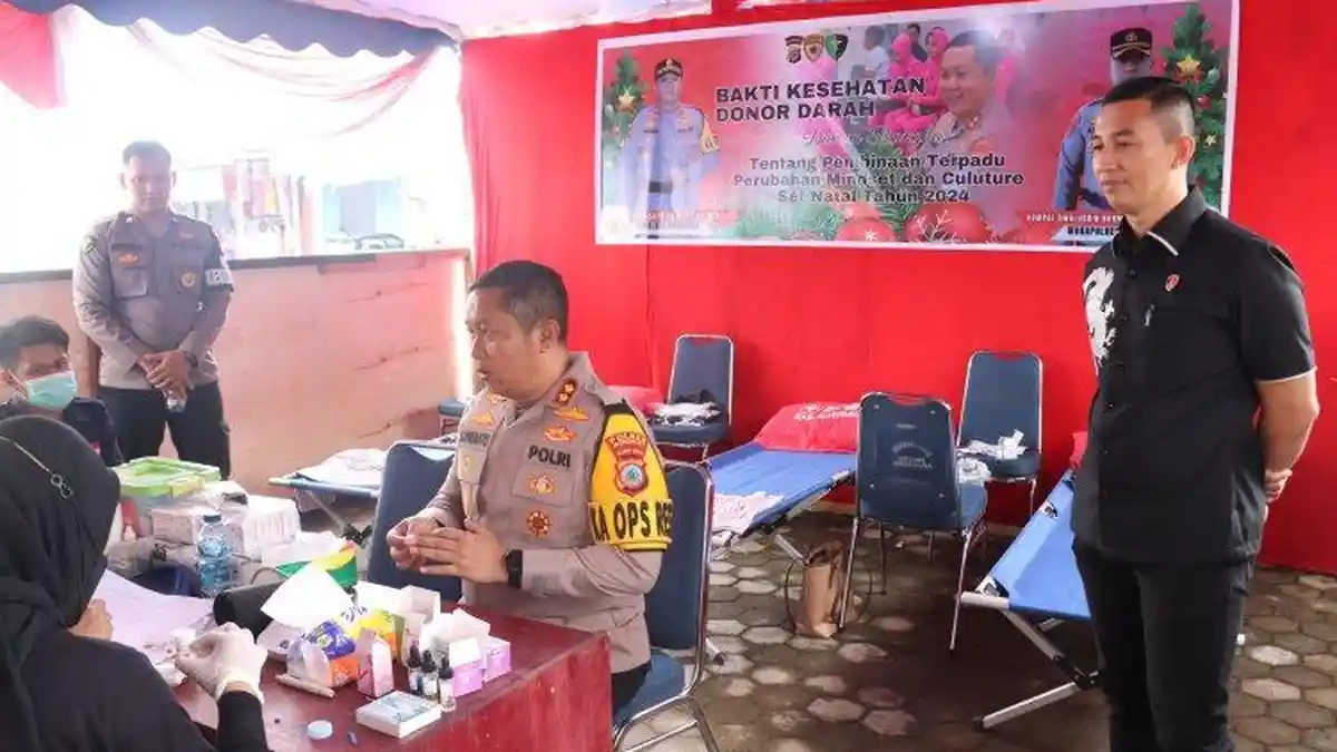 Momen Natal 2024, Polres Morowali Gelar Donor Darah di Terminal Bungku