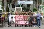 Kejari Aceh Tengah Gelar Kampanye Anti Korupsi, Bagikan Stiker Berisi Pesan Moral ke Masyarakat