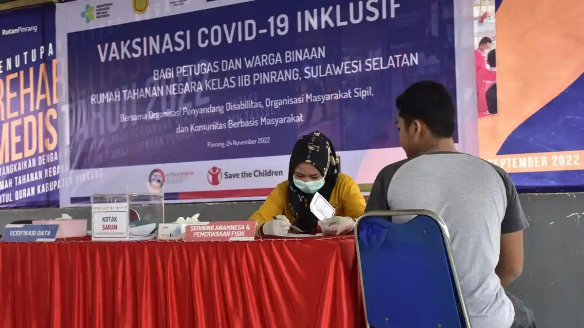 35 Warga Binaan Rutan Pinrang Terima Vaksin Covid-19