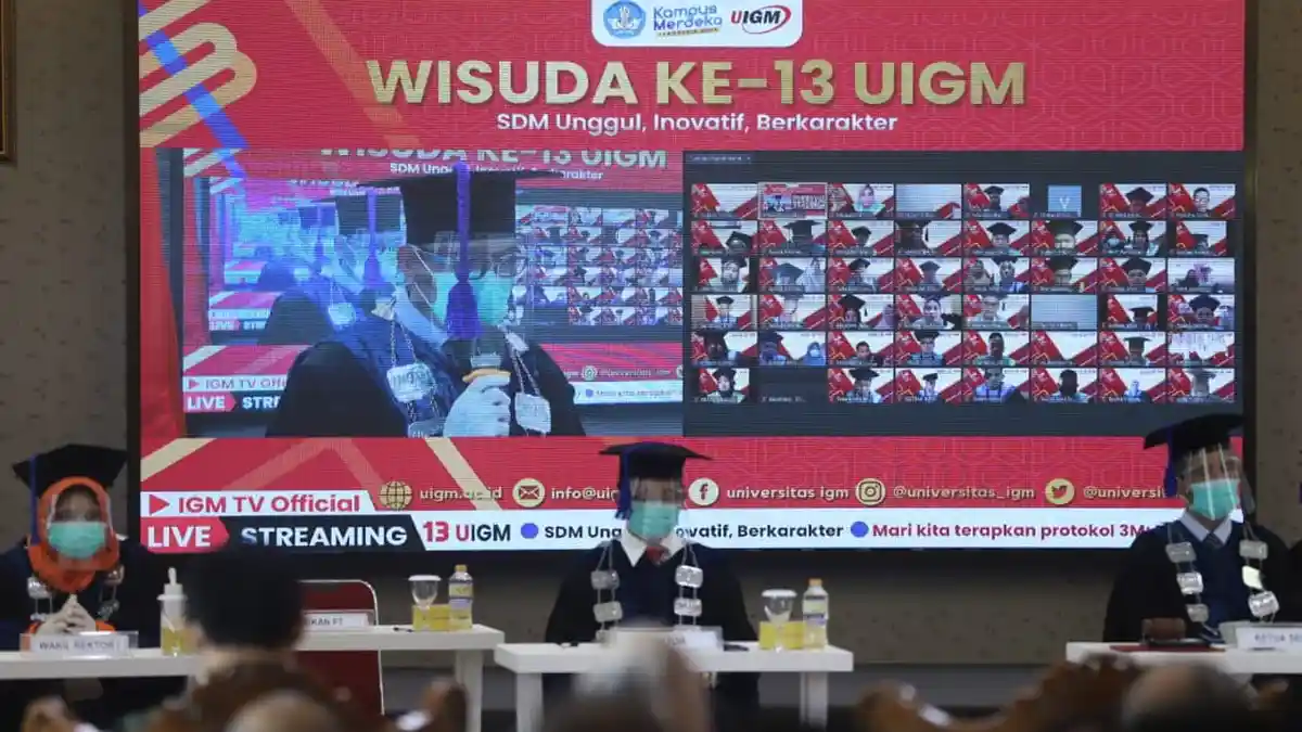 Uniknya Wisuda Universitas IGM, Hari Ini Wisuda Online Lalu Besok Pindah Kuncir