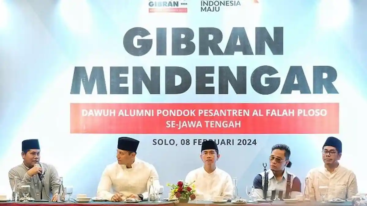 Hadiri Istighotsah dan Maulid Nabi, Gibran Titip Para Santri Kawal Program Dana Abadi Pesantren