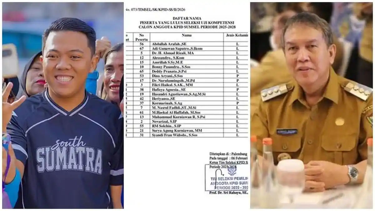 Daftar 21 Calon Anggota KPID Sumsel Lolos Seleksi, Ada Mantan PJ Bupati Hingga Jubir Pilkada HDCU