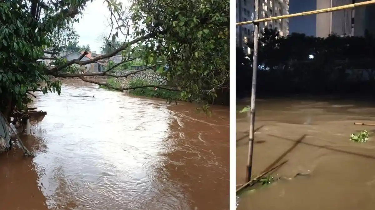Kali Pesanggrahan Meluap, 3  RT di Kembangan Terendam Banjir