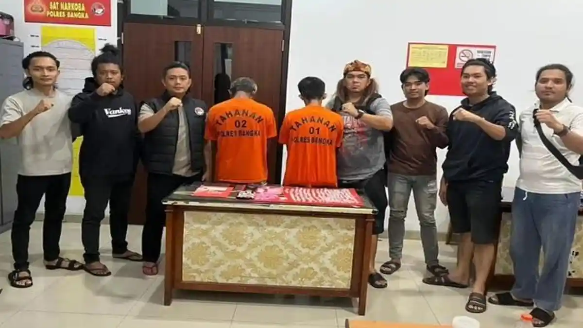 Dua Warga Belinyu Ditangkap, Polisi Sita Sabu dan Puluhan Pil Ekstasi
