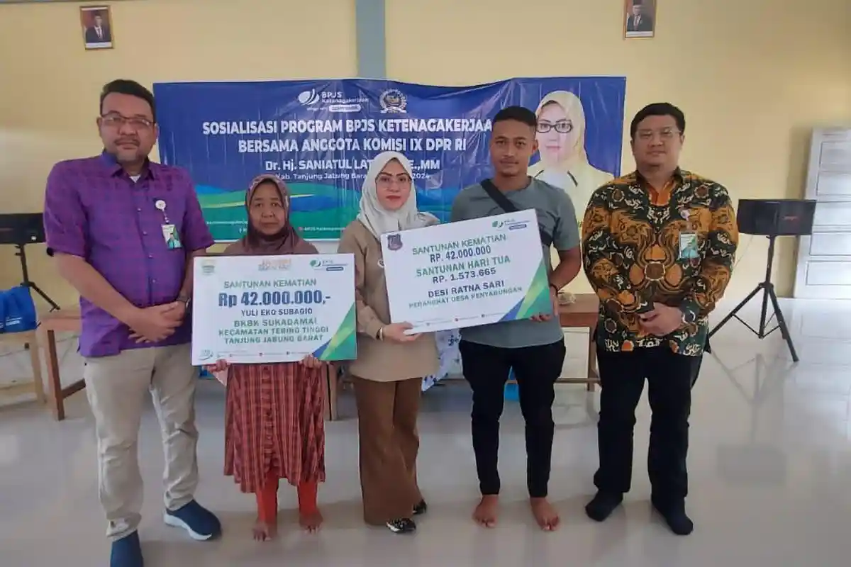 Bersama Anggota DPR RI, BPJS Ketenagakerjaan Sosialisasikan Program BPU di Tanjab Barat