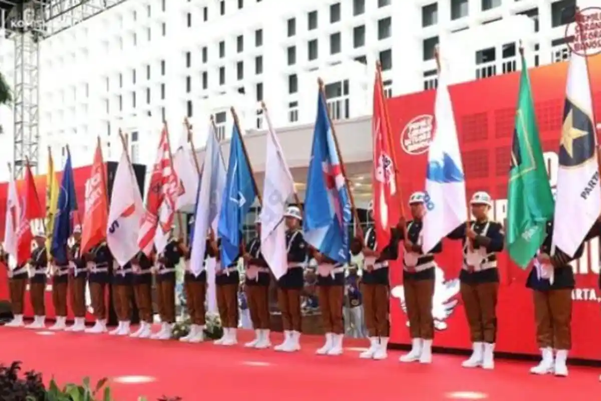 Elektabilitas 8 Parpol di DPR Versi IPO: Gerindra Tertinggi Jauh Ungguli PDIP, Nasdem Terendah