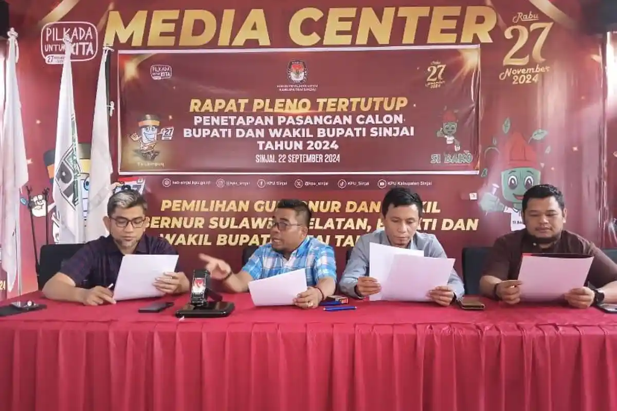 4 Pasangan Calon Bupati Resmi Bertarung di Pilkada Sinjai Sulsel
