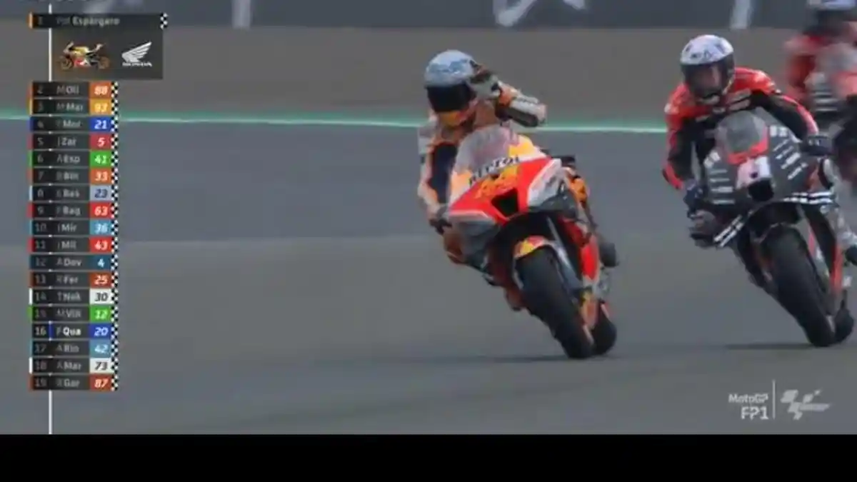 Pol Espargaro Tercepat di FP1 MotoGP Mandalika, Quartararo Frustasi Pukul Tangki M1