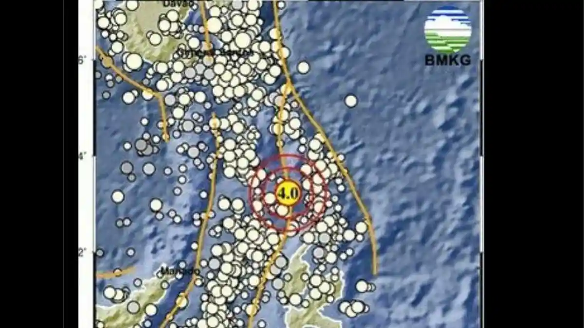 BMKG Melaporkan Telah Terjadi Gempa Bumi Magnitudo 4,0 di Melonguane, Sulut, Rabu 8 Juli 2026 - Tribunmanado.co.id