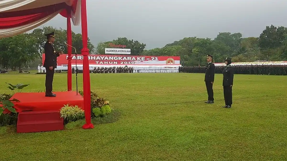Upacara Hari Bhayangkara ke-73 Berjalan Khidmat, Simak Amanat Presiden yang Dibaca Kapolda Kaltim
