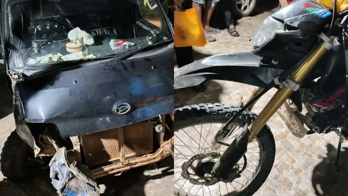 Pemotor Bonceng 3 Tabrakan dengan Pikap Sawit di Konawe Sulawesi Tenggara