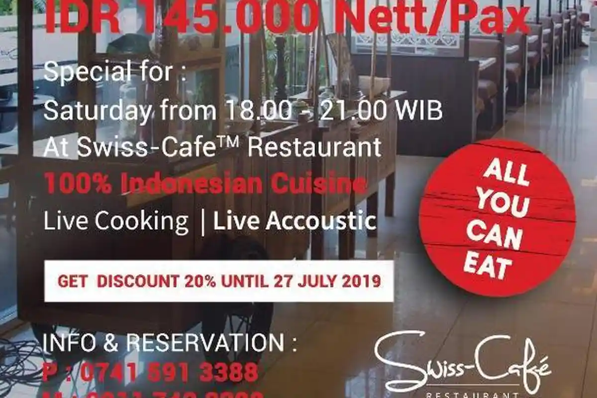 Nikmati Menu Nusantara di Angkringan di Swiss-Belhotel Jambi, Diskon 20 Persen