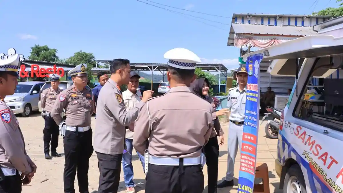 Polres Pringsewu Razia Sekaligus Uji Coba Pemutihan Pajak Kendaraan ...
