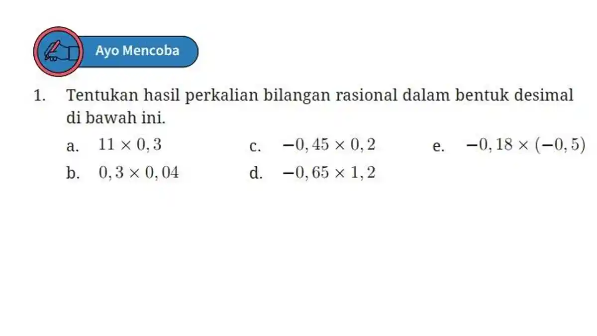 Kunci Jawaban Matematika Kelas 7 SMP Kurikulum Merdeka Halaman 71 72, Ayo Mencoba