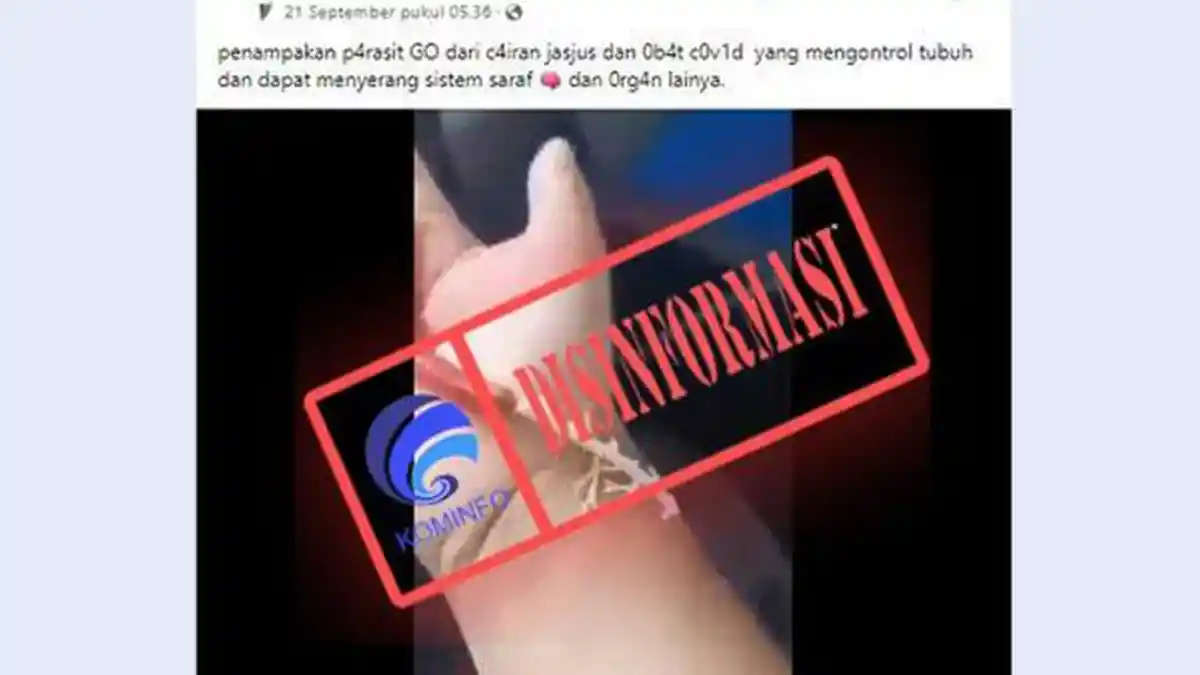 HOAX! Beredar Video Parasit dari Cairan Obat Covid-19 yang Menyerang Sistem Saraf Otak