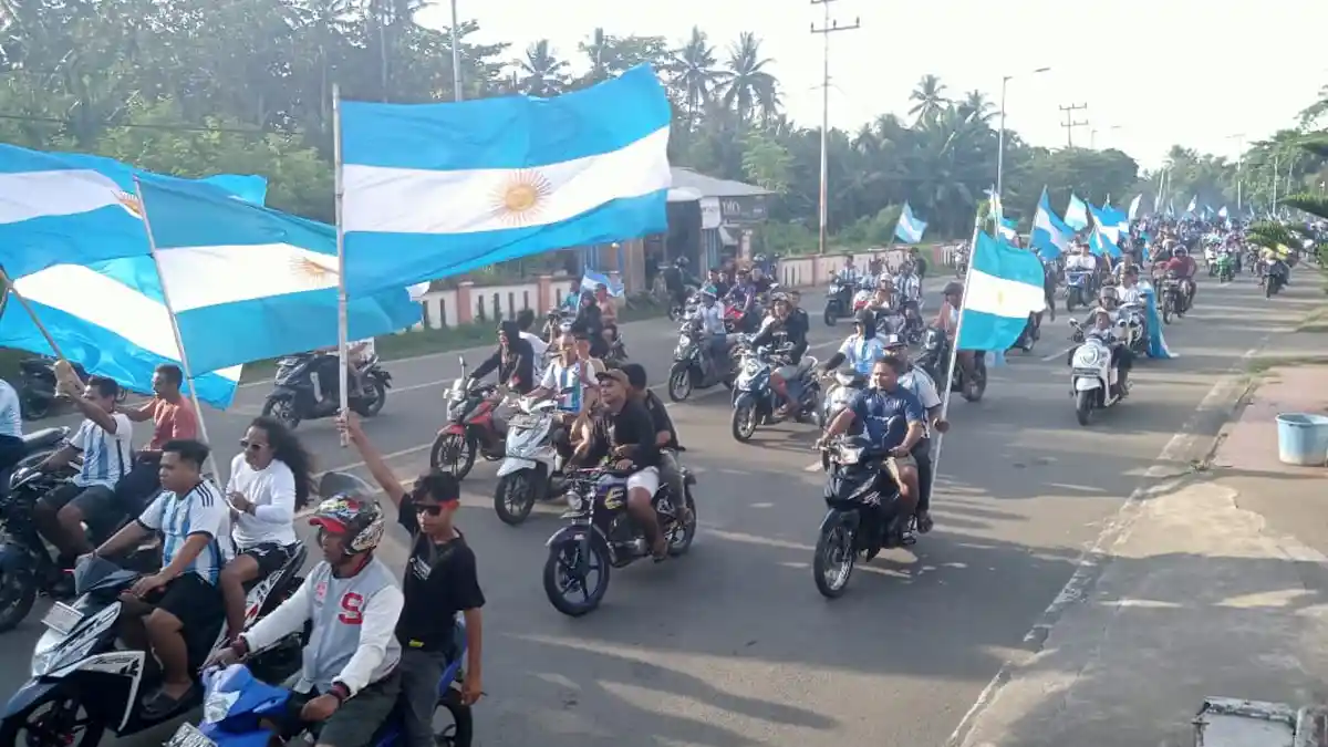 Pendukung Brasil dan Belanda di Morotai Menghilang, Pendukung Argentina Pesta Pora