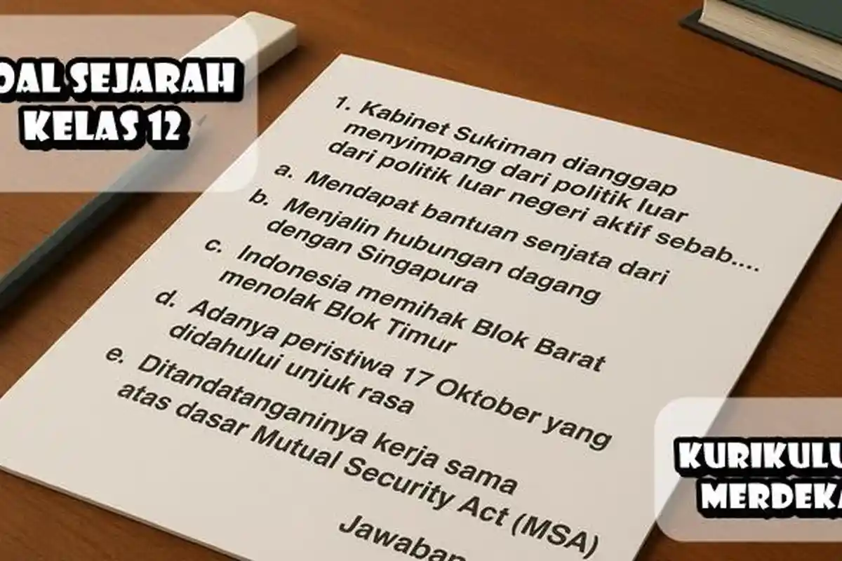 25 Soal Sejarah Kelas 12 Kunci Jawaban Pemberontakan & Politik Indonesia Pasca Kemerdekaan
