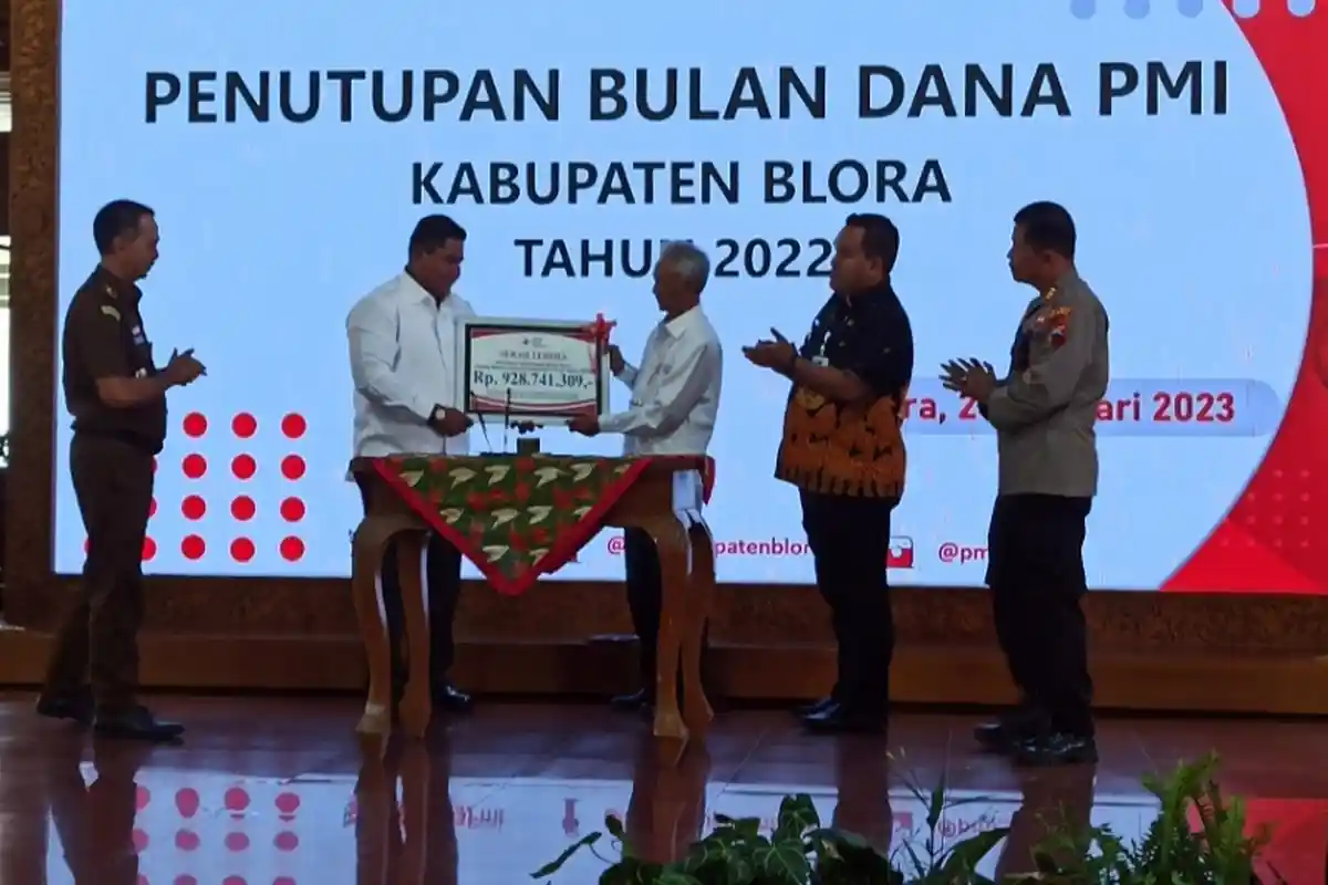 Hasil Bulan Dana PMI Blora Tahun 2022 Melebihi Target, Nyaris Menyentuh Angka Rp 1 Miliar