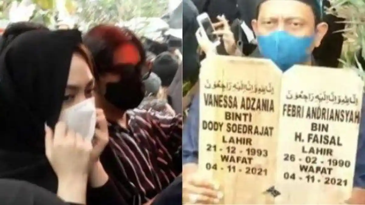 Foto Pemakaman Vanessa Angel, Satu Liang Lahat dengan Bibi Ardiansyah, Para Artis Menangis