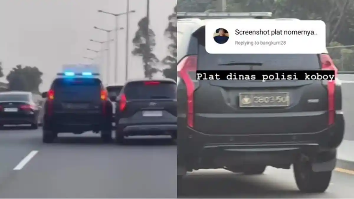 Pengemudi Pajero dengan Pelat Dinas Polisi Ugal-ugalan di Tol hingga Nyaris Serempet Mobil Lain