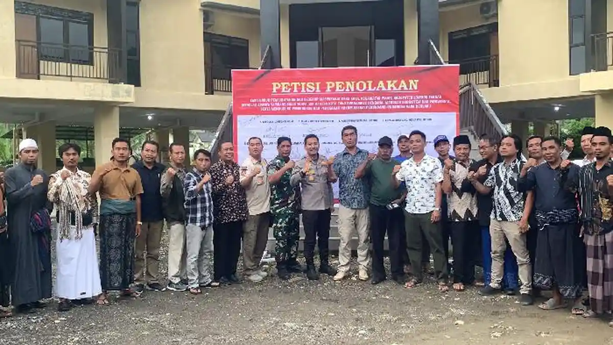 FKD Kecamatan Pujut Bersama APH Deklarasi Tolak Tambang Emas Ilegal Gunung Prabu