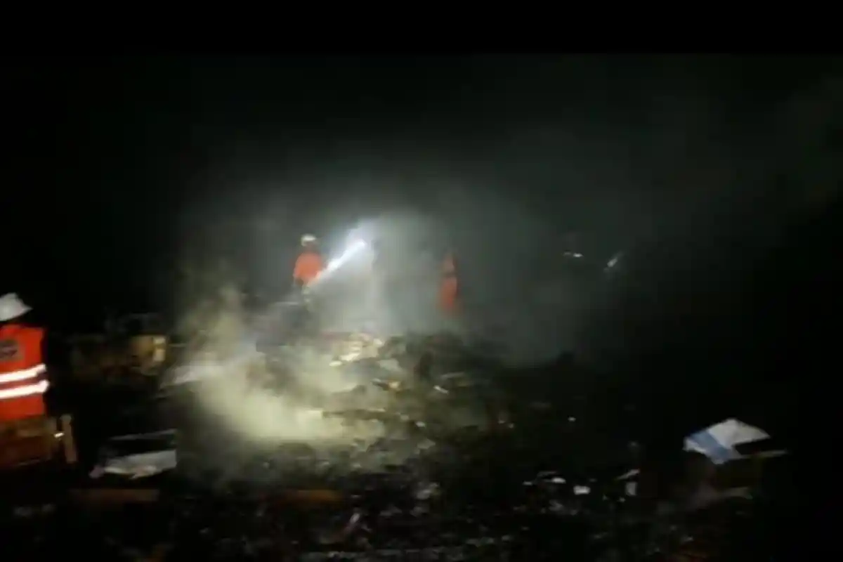 Kebakaran Pasar Penampungan Sapuran Wonosobo, Saksi Mata Ceritakan Lokasi Sumber Api
