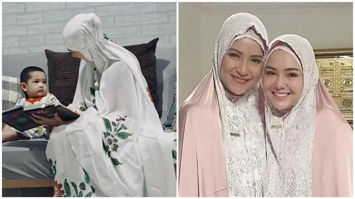 Bandingkan Cara Amanda Manopo dan Putri Anne Pakai Mukena, Mas Al Pilih Mana Yah?