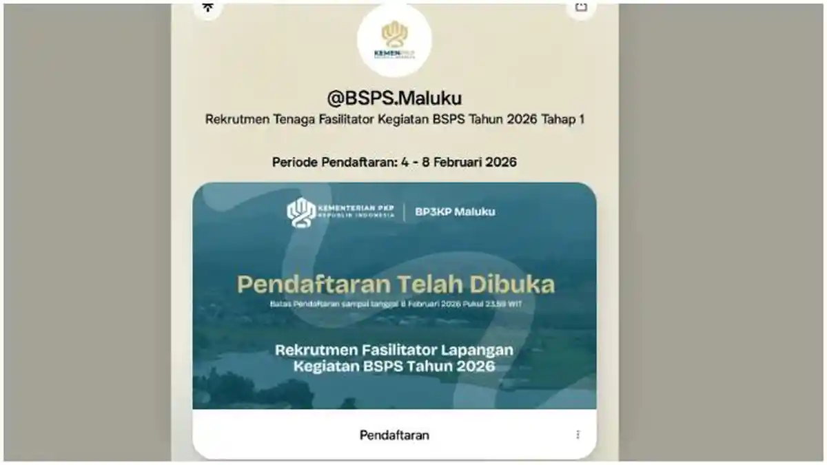 Segera Daftar! BSPS Maluku Butuh Fasilitator Lapangan dan Koordinator, Catat Ini Syaratnya!