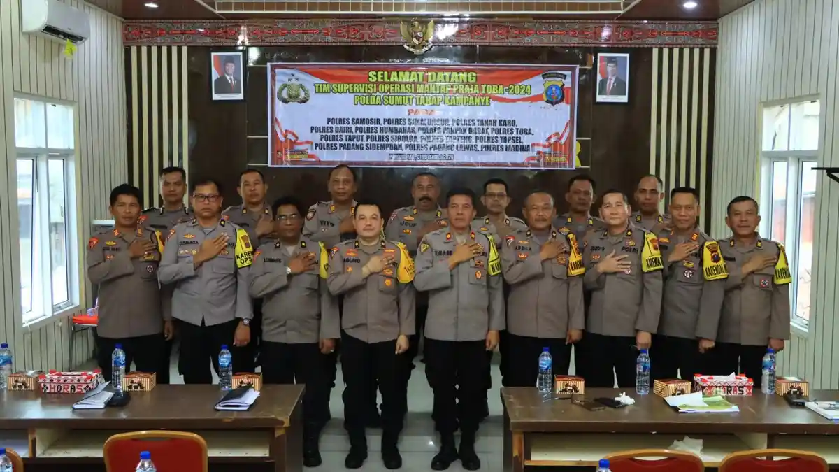 Biro Ops Polda Sumut Supervisi Operasi Mantap Praja Toba 2024 di Polres Samosir  untuk Pilkada Damai
