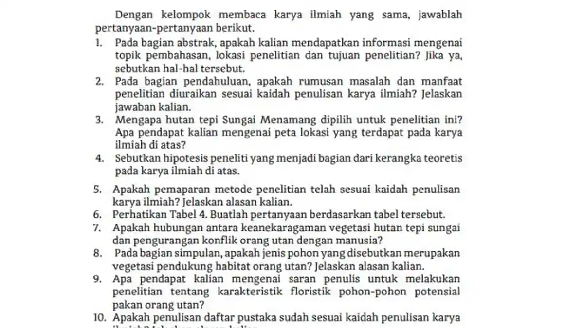 Kunci Jawaban Bahasa Indonesia Kelas 11 Halaman 198 dan 199 Kurikulum Merdeka, Semester 2: Bab 6