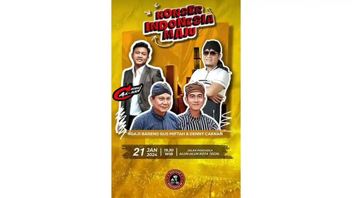 Bawaslu Tegal Kawal Konser Denny Caknan dan Gus Miftah, Pastikan Tanpa Unsur Kampanye