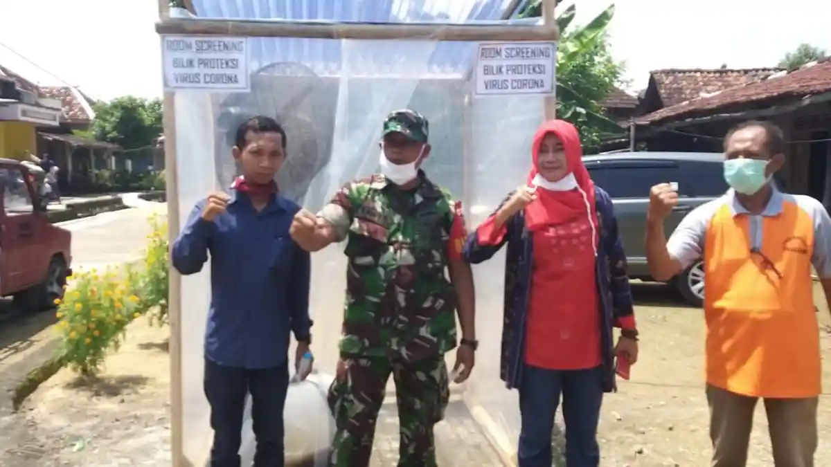 Warga Desa Tegalsari, Sukoharjo Buat Bilik Penyemprotan Disenfektan, Ternyata Mudah dan Murah