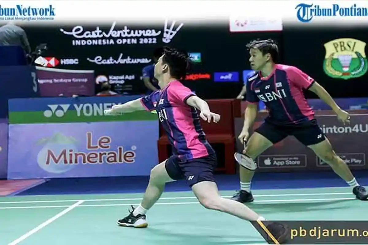 Live Hasil Badminton Indonesia Open 2022 Marcus Gideon/Kevin Sanjaya vs Kang Min Hyuk/Seo Seung Jae