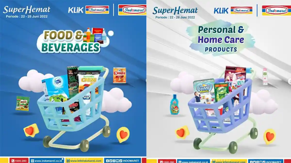 Promo Indomaret 22 - 28 Juni 2022, Super Hemat Beras Susu Deterjen & Snack Beli 2 Gratis 1
