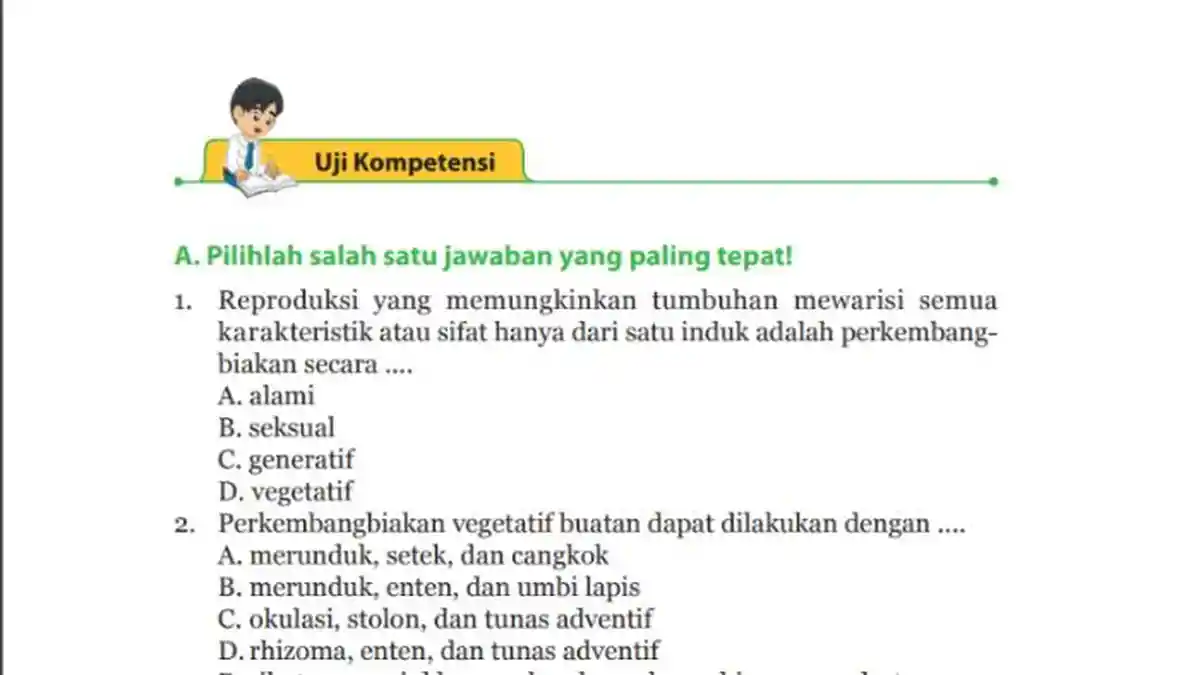 Kunci Jawaban IPA Kelas 9 Halaman 112-115 Kurikulum 2013, Pilihan Ganda dan Uraian