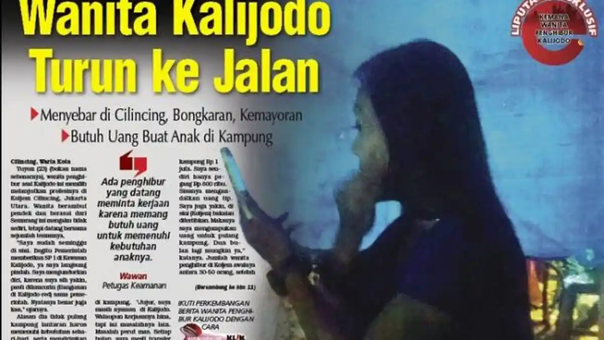 Wanita Kalijodo Pindah ke Jalan Bongkaran dan Cilincing