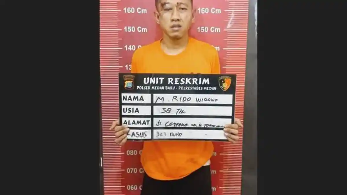 Motor Pemilik Warung Bakso di Medan Baru Dicuri, Pelaku Ditangkap saat Nginap di Hotel