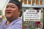 Doyan Bikin Bocah Senang, Pedagang di Jaksel Ini Tak Cuma Gratiskan Pempeknya ke Anak Yatim Piatu