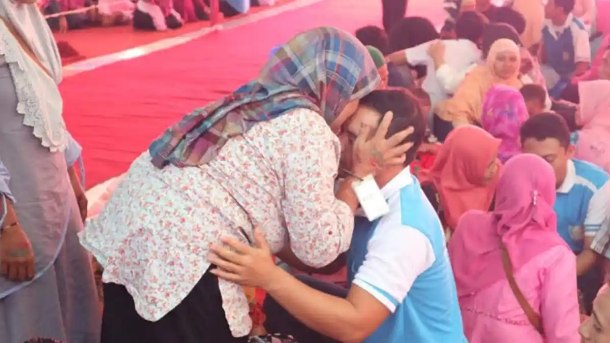 Suasana Haru Napi di Jombang Bertemu Keluarga Saat Halal Bihalal Idul Fitri