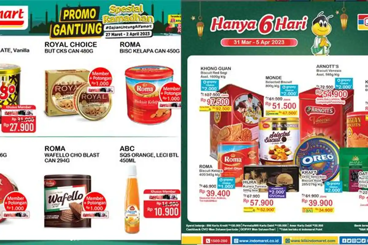 Promo Ramadan Alfamart dan Indomaret Hari Ini Jumat 31 Maret 2023: Diskon Murah Fortune, Oreo, Tango